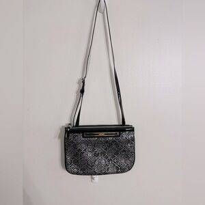 Nine West Black and Silver  Crossbody Bag with Metallic Finish NWOT